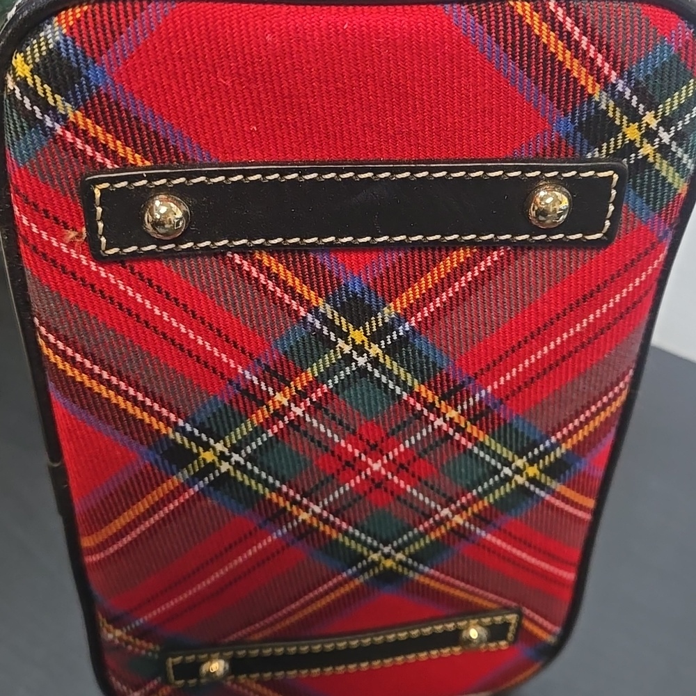 EUC Dooney & Bourke Red Tartan Plaid Dome Satchel - Picture 3 of 16